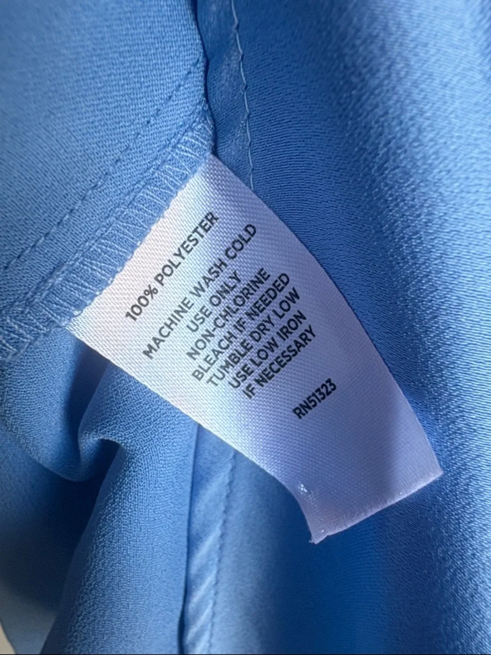 Halogen Light Blue Satin Button-Down Blouse size XS - Picture 4 of 4